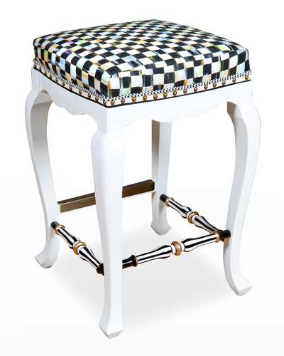 Shop Mackenzie-childs Courtly Check Counter Stool, 26"
