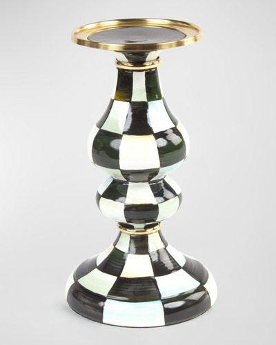 Shop Mackenzie-childs Courtly Check Enamel Pillar Candlestick