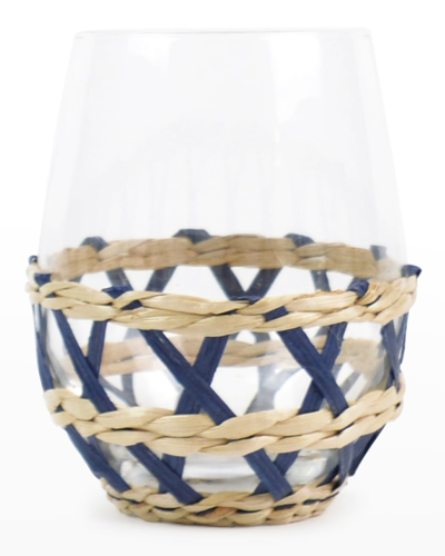 Shop 8 Oak Lane White Rattan Stemless Wine Glasses, Set Of 4