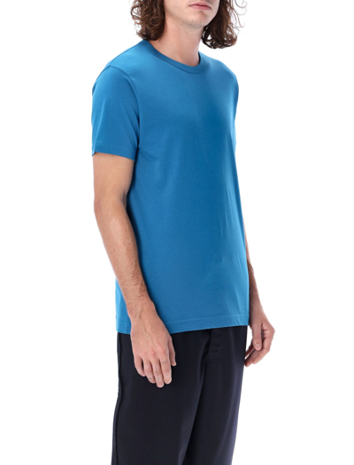 Shop Comme Des Garçons Shirt T-shirt With Logo At Back In Blue