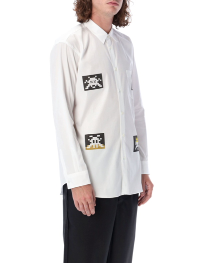 Shop Comme Des Garçons Shirt Space Invaders Shirt In White