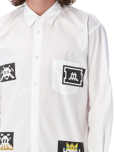 Shop Comme Des Garçons Shirt Space Invaders Shirt In White