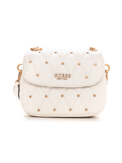 Shop Guess Triana Small Bag Ivory  Woman