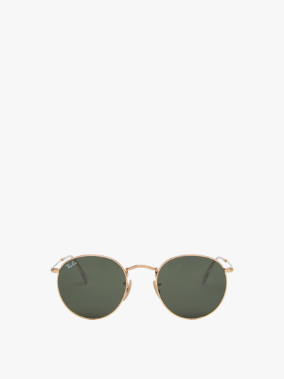 Shop Ray Ban Women's Round Metal Sunglasses In Gold