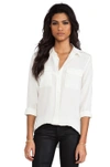Equipment Slim Signature Blouse In Nature White