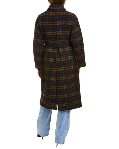 Shop Isabel Marant Etoile Laurie Wool-blend Coat In Black