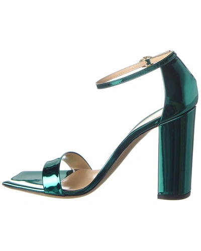 Shop Gianvito Rossi 100 Leather Sandal In Green