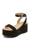 Sam Edelman Henley Ankle Strap Platform Sandals In Black