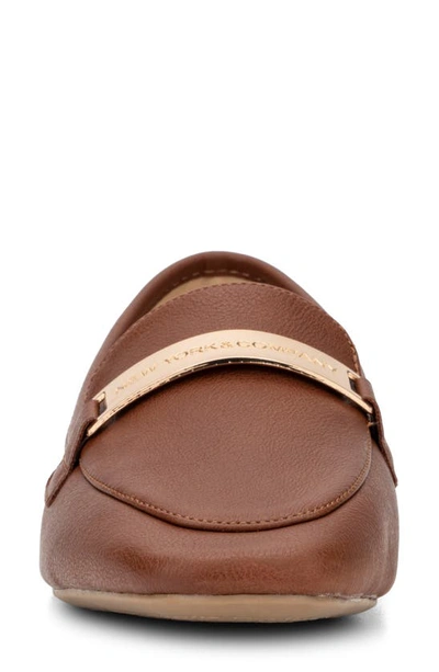 Shop New York And Company Harleigh Faux Leather Loafer In Cognac
