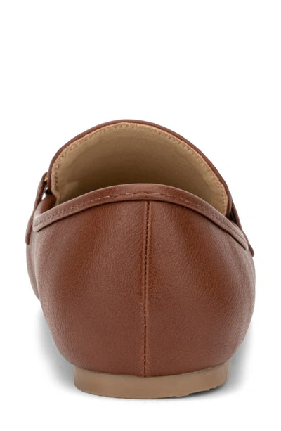 Shop New York And Company Harleigh Faux Leather Loafer In Cognac