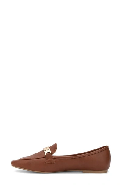 Shop New York And Company Harleigh Faux Leather Loafer In Cognac