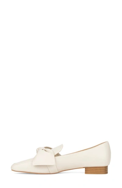 New York And Company Dominica Bow Loafer In Bone