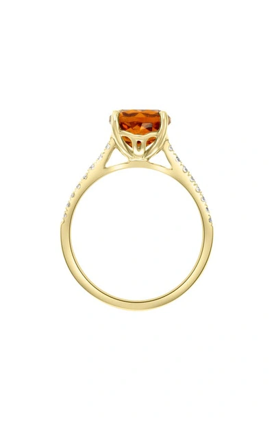 Shop Effy 14k Yellow Gold, Diamond, & Citrine Ring In Orange
