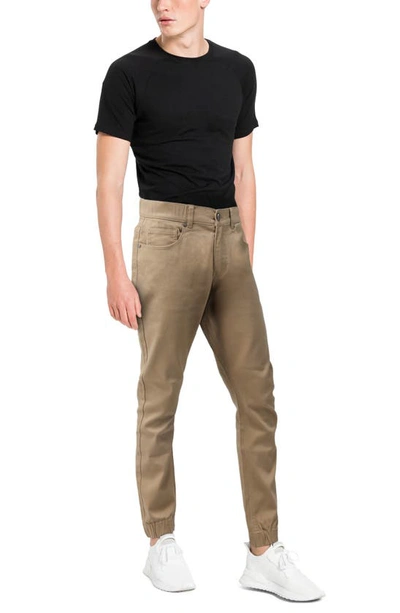 X-ray Slim Fit Jogger Jeans In Tan