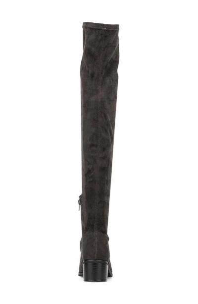 New York And Company Rana Faux Suede Tall Boot In Charcoal