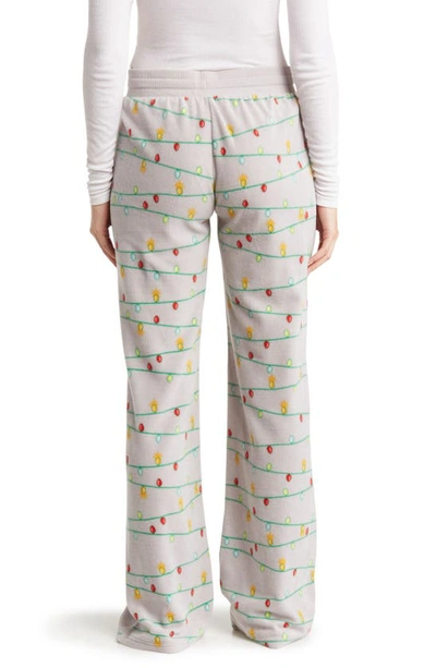 Shop Abound Printed Microfleece Pants In Grey Micro Lights
