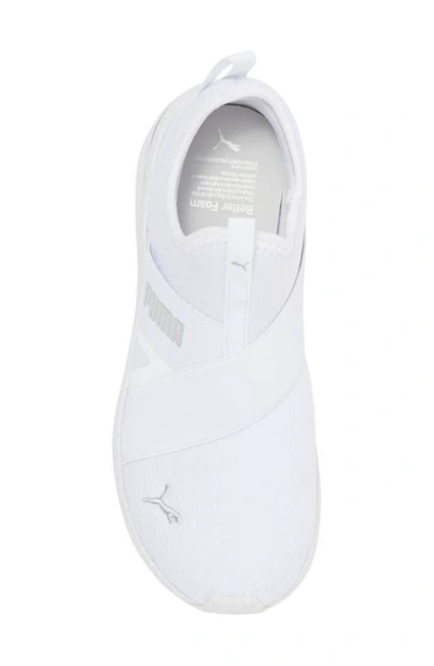 Shop Puma Better Foam Prowl Slip-on Sneaker In  White-metallic Silver