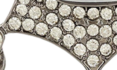 Shop Olivia Welles Norah Crystal Earrings In Gunmetal-opal