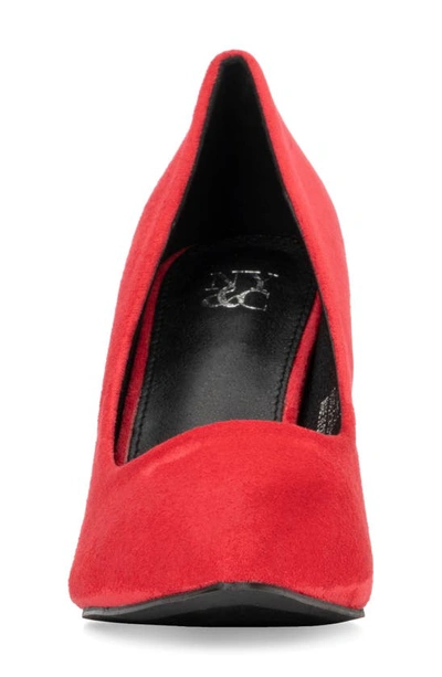 New York And Company Luisa Pointed Toe Pump In Red