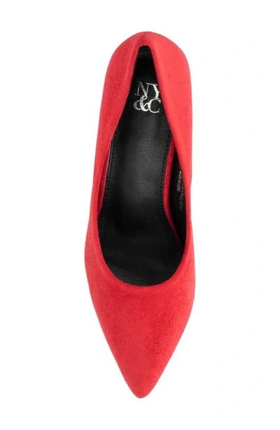 New York And Company Luisa Pointed Toe Pump In Red