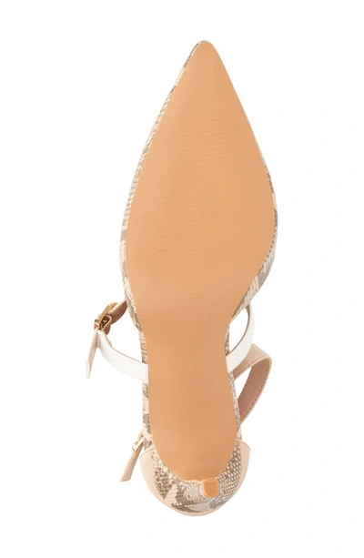 New York And Company Jaelynn Pointed Toe Pump In Nude