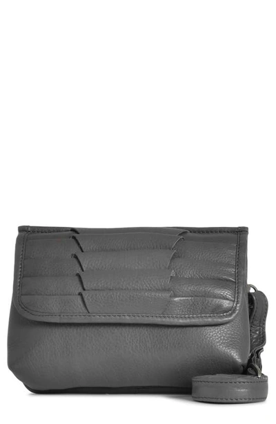 Shop Day & Mood Small Brenna Leather Crossbody Bag In Grey