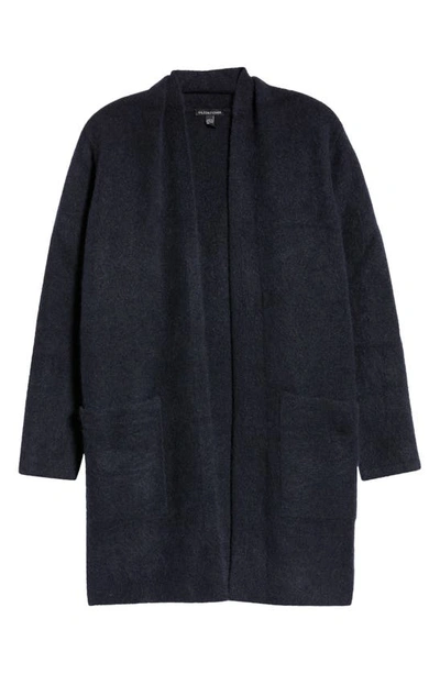 Eileen Fisher Open Front Cashmere Blend Cardigan In Nocturne