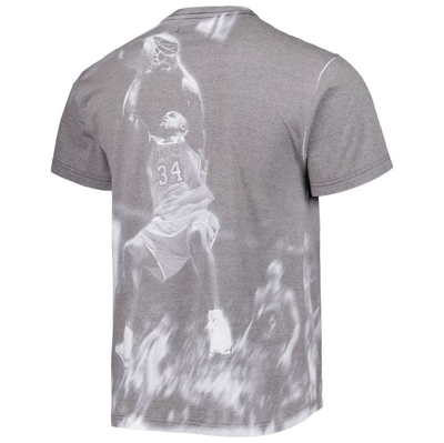 Shop Mitchell & Ness Shaquille O'neal Heather Gray Los Angeles Lakers Above The Rim T-shirt