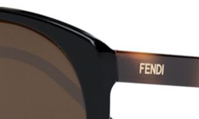 Shop Fendi The  Fine 59mm Round Sunglasses In Black