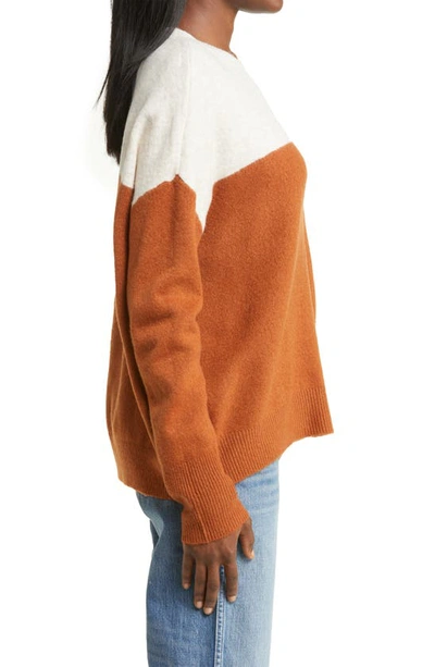 Shop Vince Camuto Extend Shoulder Colorblock Sweater In Sierra