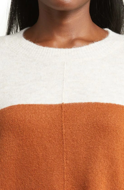 Shop Vince Camuto Extend Shoulder Colorblock Sweater In Sierra