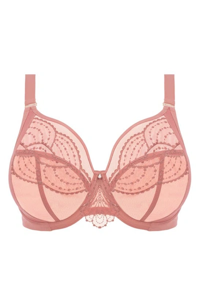 Shop Elomi Priya Full Figure Underwire Plunge Bra In Rose Gold