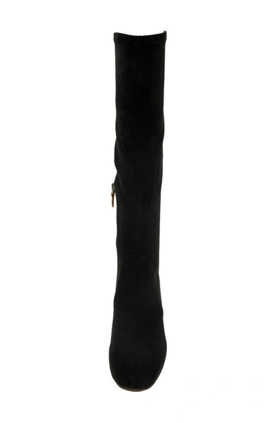 Gentle Souls By Kenneth Cole Ella Stretch Boot Womens Leather Tall Knee-high Boots In Black
