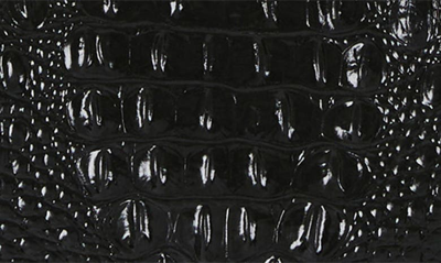 Shop Brahmin Bekka Croc Embossed Leather Shoulder Bag In Black