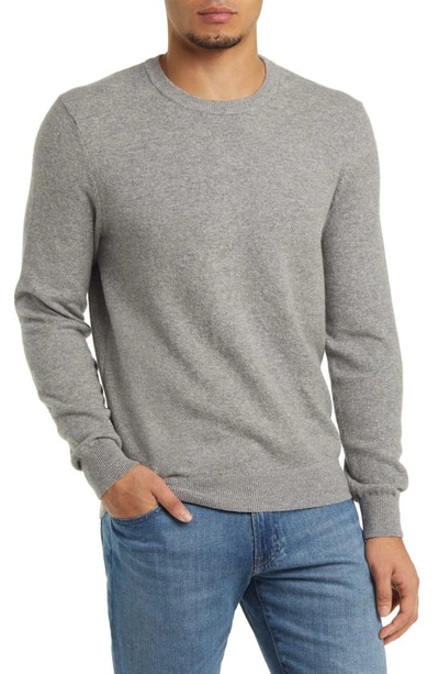 Shop Faherty Jackson Crewneck Sweater In Light Grey Heather