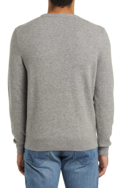 Shop Faherty Jackson Crewneck Sweater In Light Grey Heather