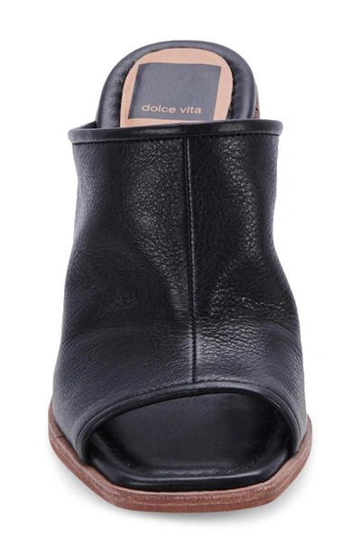 Shop Dolce Vita Mavise Slide Sandal In Onyx Leather