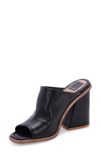 Shop Dolce Vita Mavise Slide Sandal In Onyx Leather