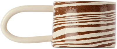 Shop Henry Holland Studio Ssense Exclusive Brown & White Loop Mug In Terra/white