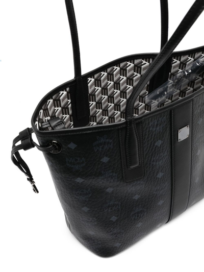Mcm Small Liz Reversible Tote Bag In Black