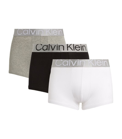 Shop Calvin Klein Reconsidered Steel Trunks (pack Of 3) In Multi