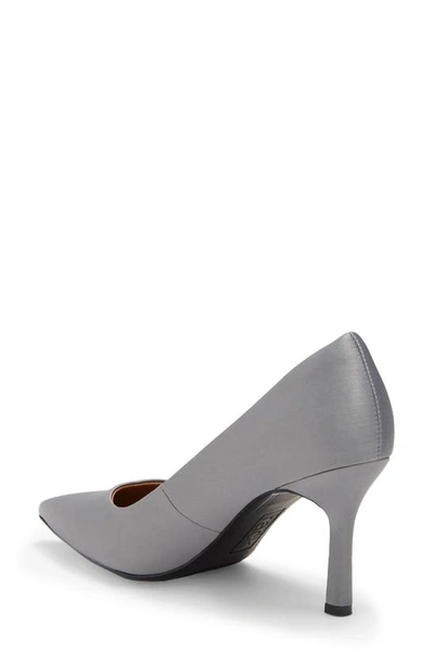 Shop Nordstrom Rack Paige Leather Pump In Pewter Metallic