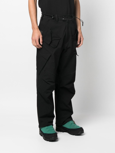 Shop Acronym Straight-leg Cargo Trousers In Black