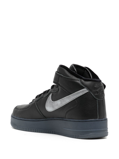 Shop Nike Air Force 1 Mid Sneakers In Black
