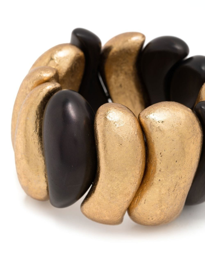 Shop Monies Metor Chunky-bead Bracelet In Gold