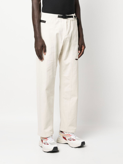Gramicci Two-pocket Buckled Straight Trousers In Neutrals