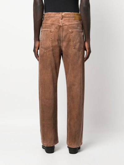 Shop Marni Five-pocket Straight-leg Jeans In Brown