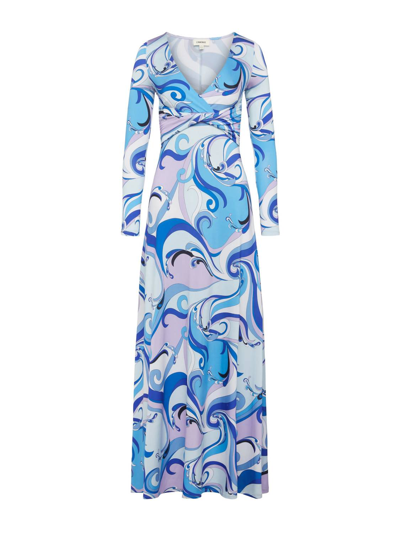 Shop L Agence Nolita Maxi Dress In Kaleidoscopic Print In Multi