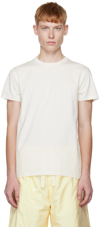 Shop Jil Sander Off-white Crewneck T-shirt In 104 - Milk
