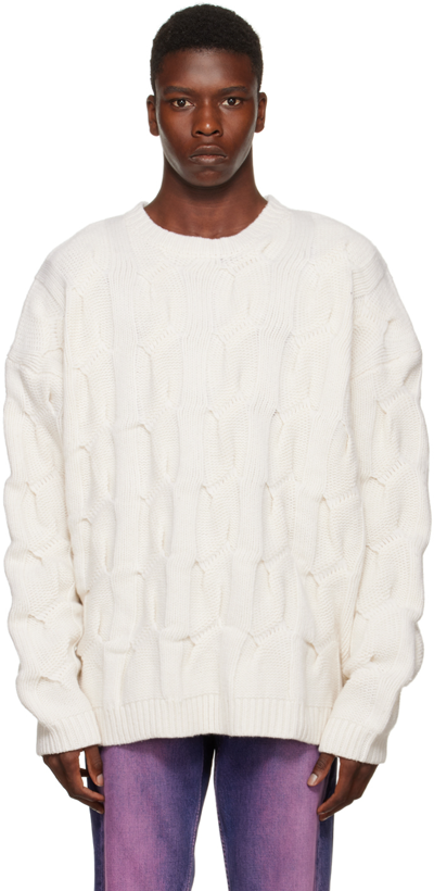 Shop Etudes Studio Off-white Gilson Sweater In Chalk
